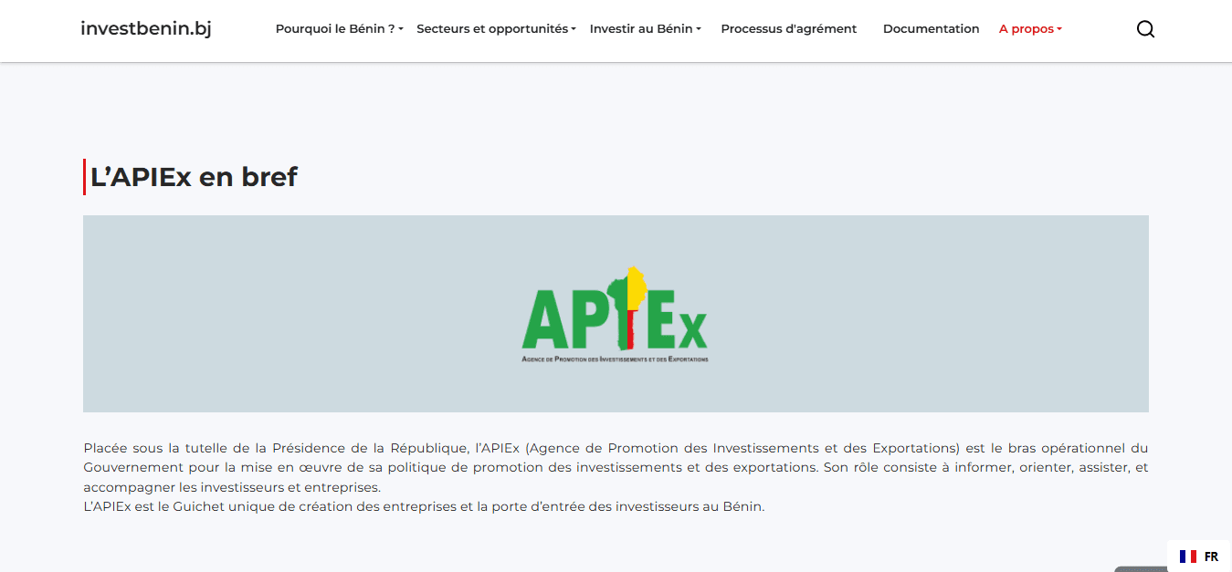 APIEX - Agence de Promotion des Investissements et des Exportations