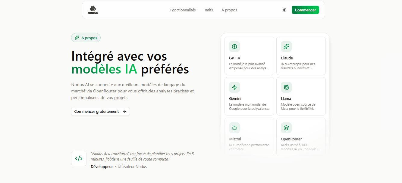 Nodus AI — L'Architecte Virtuel de Vos Projets Dev ( Fondateur )